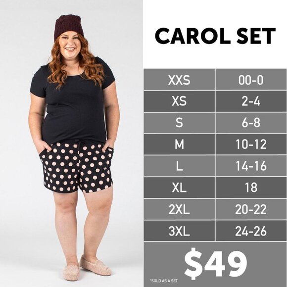 NWT LulaRoe 2XL Carol Sleep Set - Picture 5 of 5